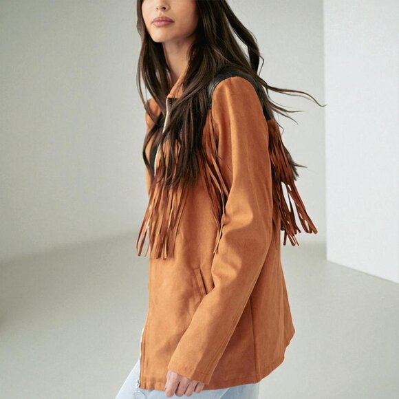 WeWoreWhat Fringe Jacket Size Medium - Picture 3 of 13